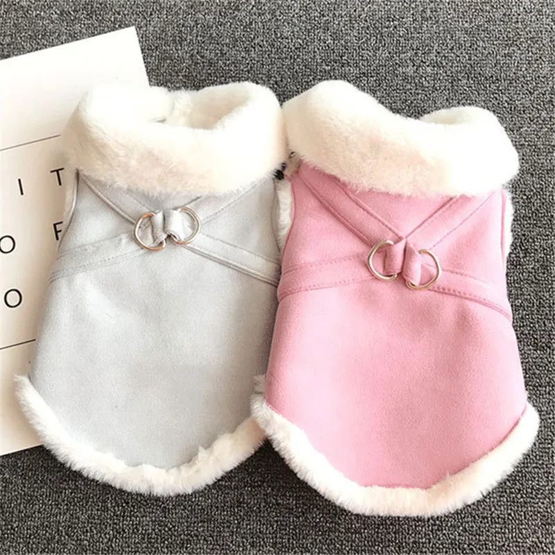 

Dog Leather Jacket Winter Vest Coat Dog Pet Clothes French Bulldog Garment Cat Corgi Poodle Bichon Pug Soft Cold Clothing XS XXL