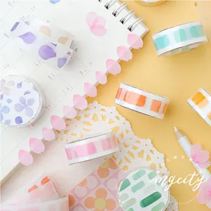 Kawaii акварель растения Diy цветы декоративная лента васи Скрапбукинг планировщик этикетка для маскирующей ленты Стикеры канцелярских принадлежностей
