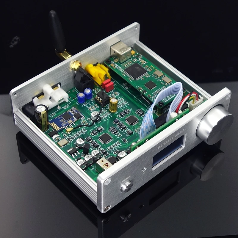 Двухъядерный AK4493 DSD USB оптический коаксиальный bluetooth 5 0 аудио декодер с OLED