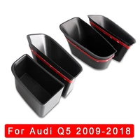 abs door handle armrest box storage frame cover for audi q5 2009 2018 interior organizer phone holder car styling accessories