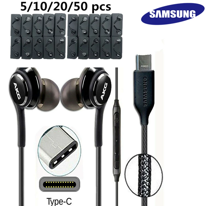 

SAMSUNG AKG EO-IG955 Earphones wholesale 5/10/20/50 pcs Type-c In-ear Headset for Galaxy NOTE 10 10+ NOTE 20 ultra S20 S21 ultra