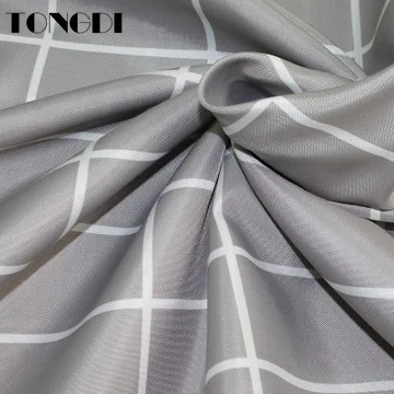 Водонепроницаемая шторка для душа TONGDI Элегантный квадратный клетчатый узор