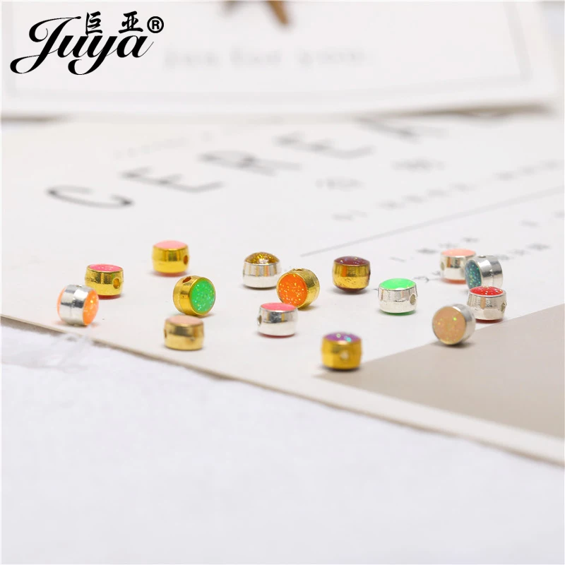 

50pcs/lot 5mm Enamel Spacers Beads For Jewelry Making Supplies DIY Bracelets Pendants Findings Needlework Crafts Accessories