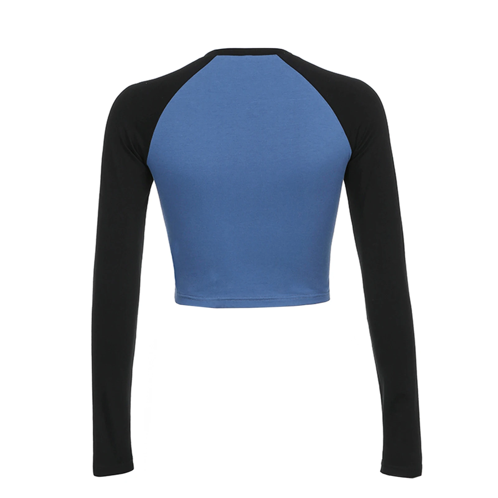 

Women Sexy Crop pullover casual Tops Long Sleeve Crewneck Rugby Graphic Letter Print Slim Fit Raglan T-Shirts