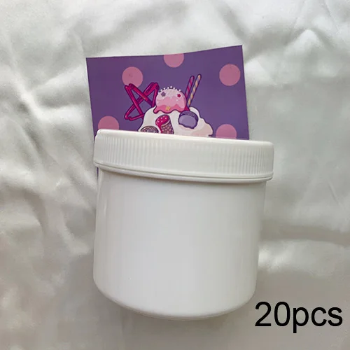 250ml White 20pcs Happy monkey 10/20 штук Slime Контейнеры Коробки 150/250 мл Пластик хранения коробка из полипропилена для пушистое облако Clear Slime глина - Цвет: 250ml White 20pcs
