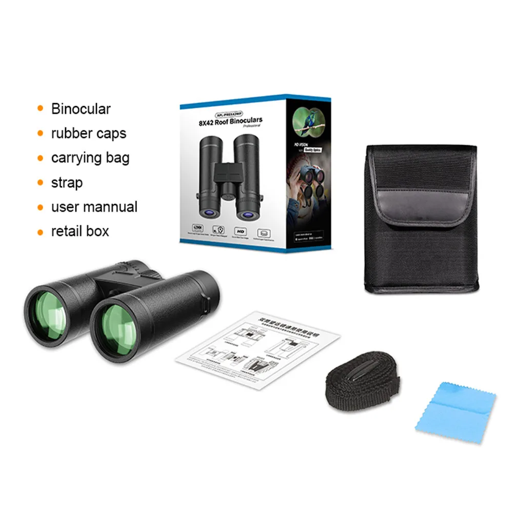APEXEL High Power 8X42 HD Zoom Telescope Binoculars Waterproof Nitrogen Filled With BAK4 Prism Lens For Outdoor Hunting Travel |
