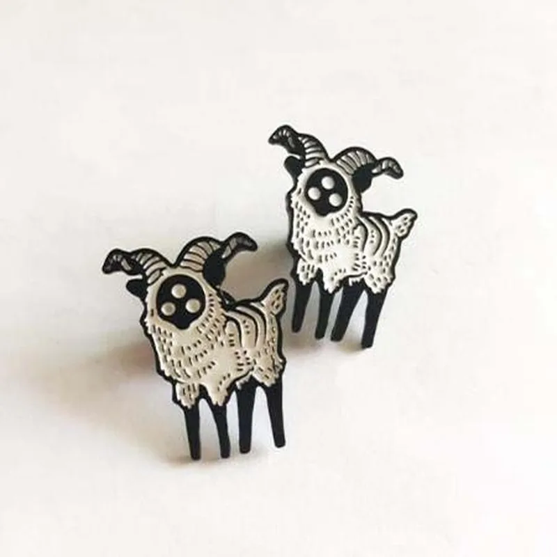 1 шт. эмалированная булавка абстрактная три глаза брошь с овцой пряжкой для сумки