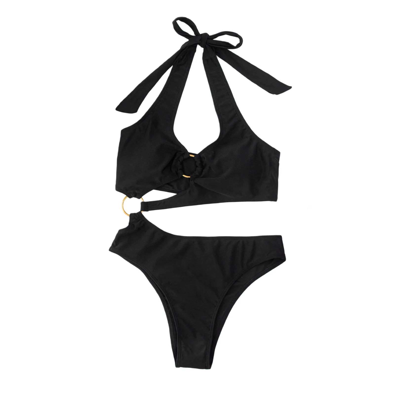 

Женский купальник, пляжная одежда, купальный костюм, купальник, комплект бикини пуш-ап, монокини, сексуальный черный бюстгальтер, трусики с ...