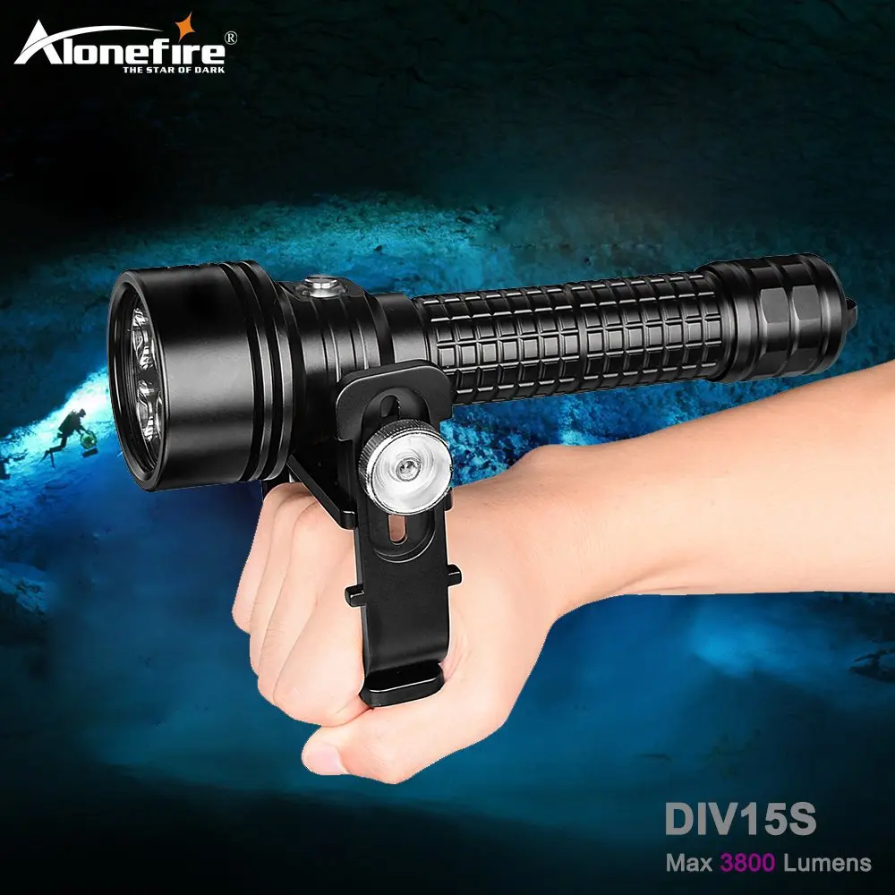 

Alonefire DIV15S Diving Torch V3 3800 lumen underwater 150 meter waterproof dive flashlight Handheld light