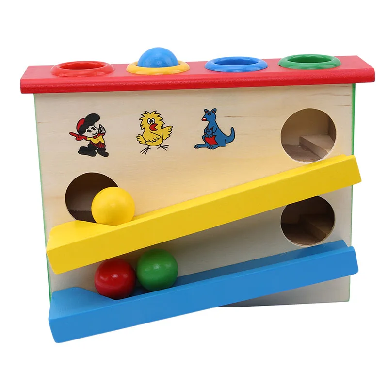 Новый деревянный шумодав стук мяч новый детский красочный ручной молоток