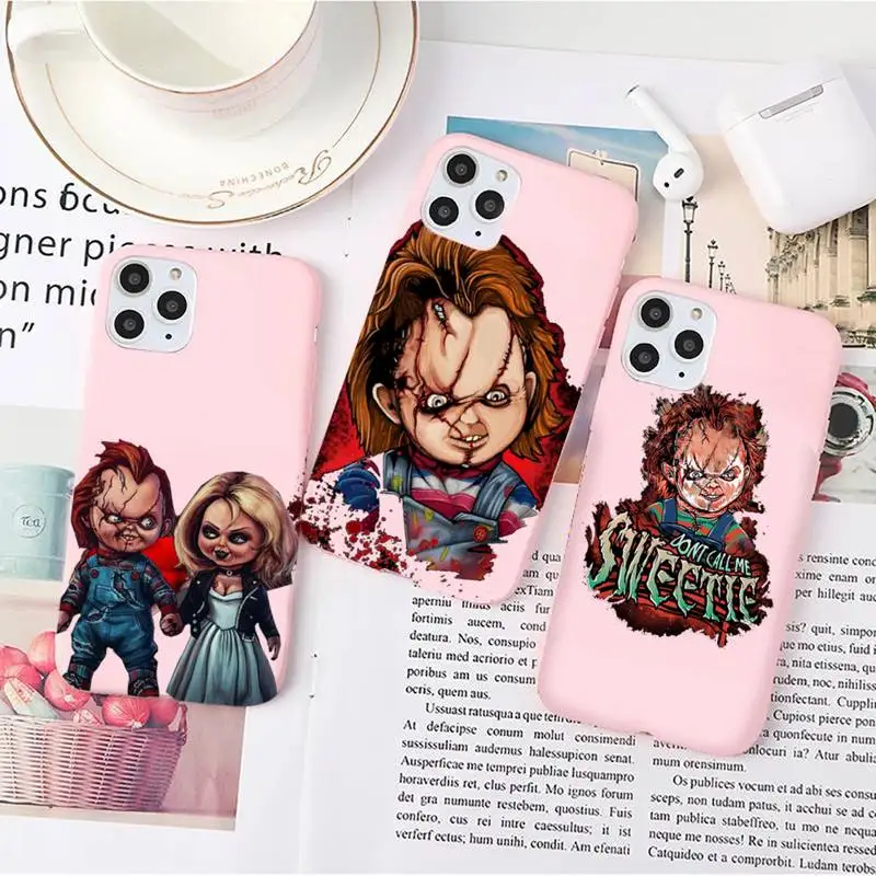 

CHUCKY Horror Movie Phone Case Candy Color for iPhone 6 7 8 11 12 13 s mini pro X XS XR MAX Plus