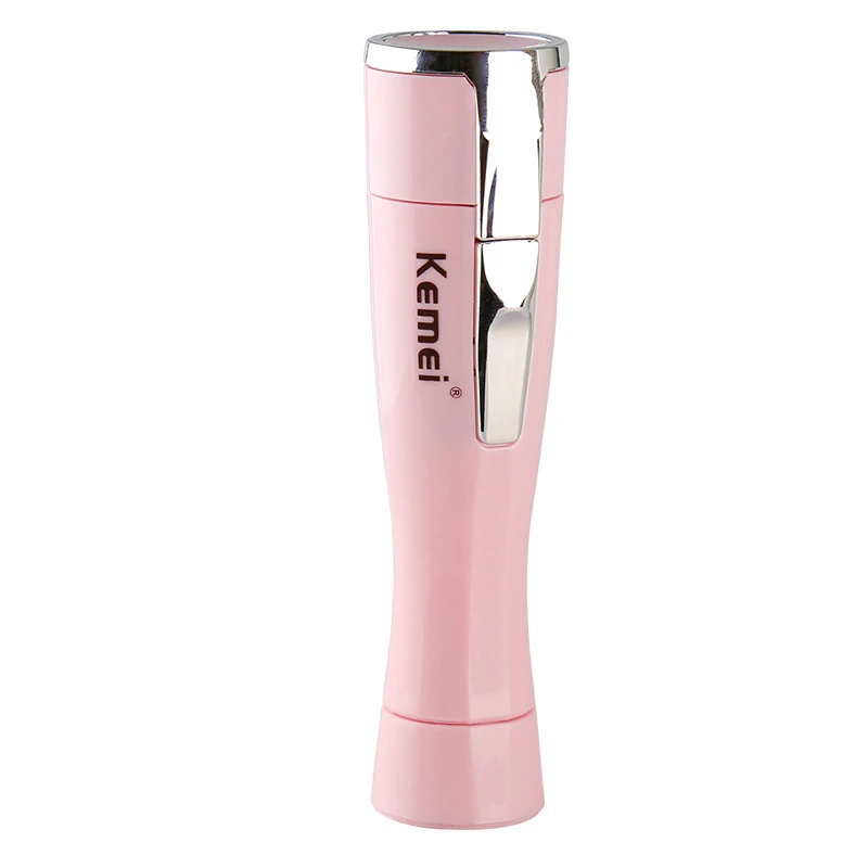 

KM-1012 pink lady shaver Portable epilator male and female whole body shaver dry battery scraper Household mini depilator 1PC