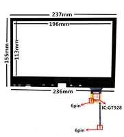 10 1 inch zcc 4044 10 1 zcc 3811 fpc capacitive touch digitizer for car dvd gps navigation multimedia touch screen panel glass