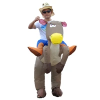 the cowboy knight inflatable costume cosplay riding on horse hawlloween christmas carnival costumes for adult kids