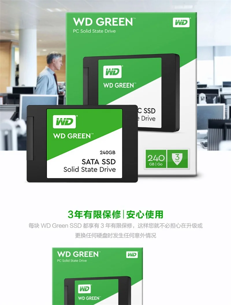 WD PC 480 ГБ 240 ГБ 120 ГБ SSD SATA3 Внутренний твердотельный накопитель 2," GREEN Sabit Жесткий диск 6 ГБ/сек. для ноутбука