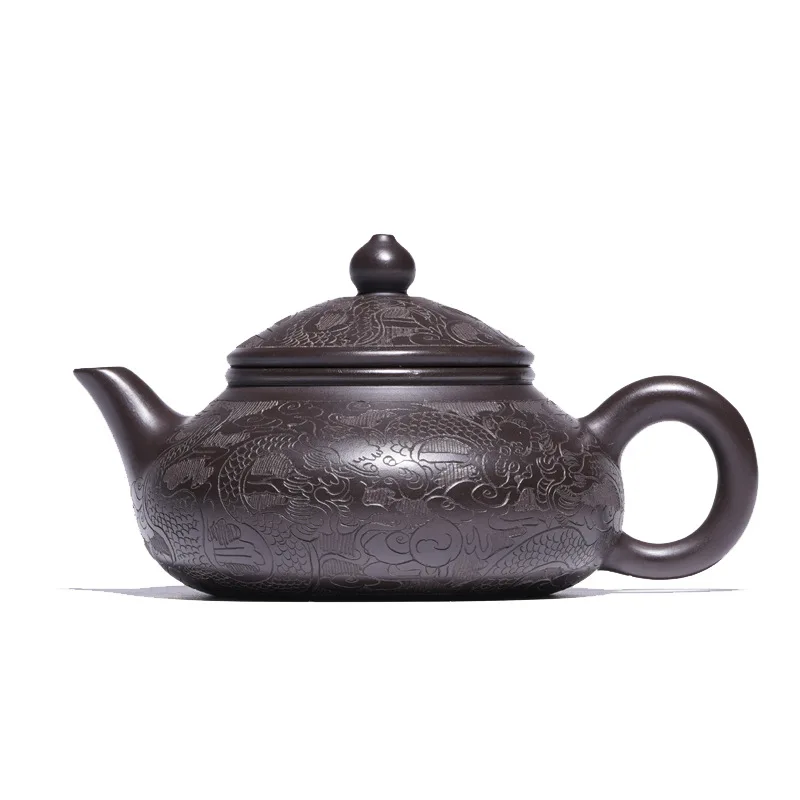 

Yixing Handmade Teapot Dragon Kettle Ore Mud Purple Clay Send Gift Box