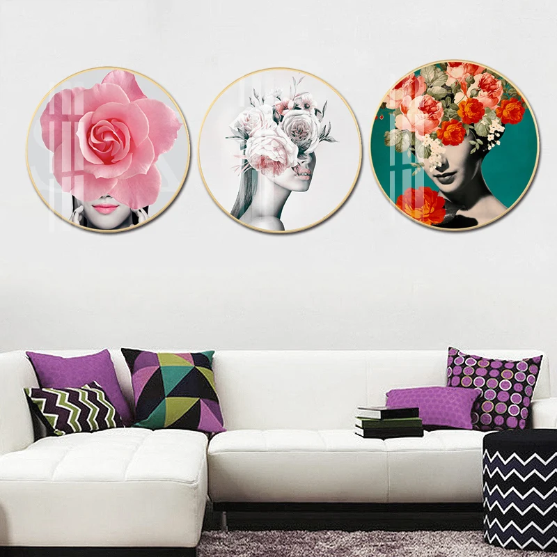 

Современное офисное украшение в скандинавском стиле, фигурка цветка, красивая Картина на холсте, декоративный настенный плакат, картина дл...