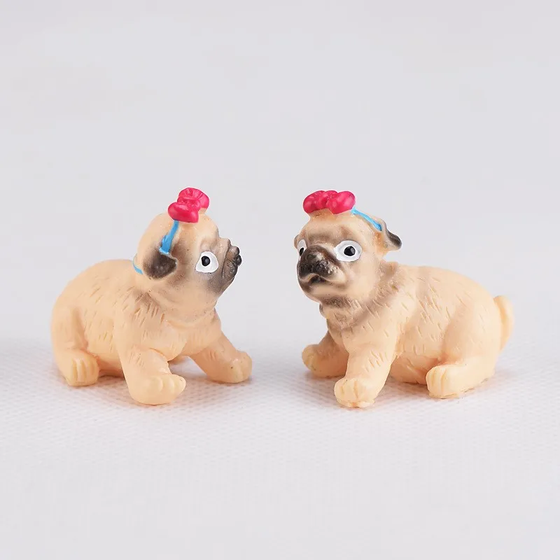 Моделирование животных смола милый мопс мультфильм аниме фигура DIY креативный