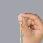 Одиночный камень солитер cz кубический цирконий изящная коробка цепь 925 пробы серебряная рамка 5 мм cz одиночное каменное ожерелье 925