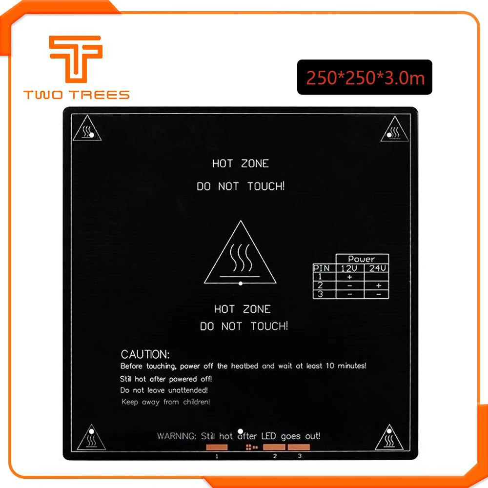 MK3 алюминиевый нагревательный стол 12 V/24 V PCB 250*250*3,0 мм части для принтера Reprap Мендель Горячие очаг 3D радиатор часть 3 мм алюминиевая пластина