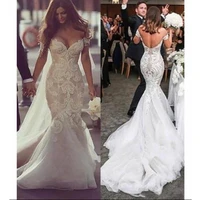 sexy backless mermaid wedding dresses off shoulder lace soft tulle appliqued wedding gowns sweetheart vestidos de novia