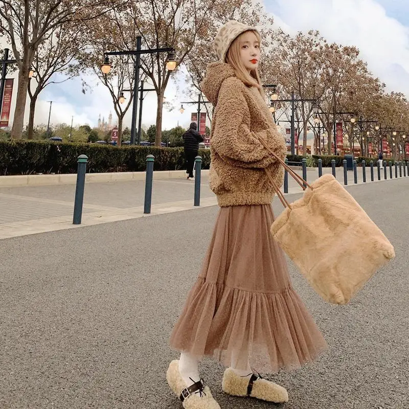 

Милая юбка принцессы в стиле "Лолита" BoBON21, Мягкая сетчатая юбка в горошек Цвета Молочного чая, воды, нефрита, b1996