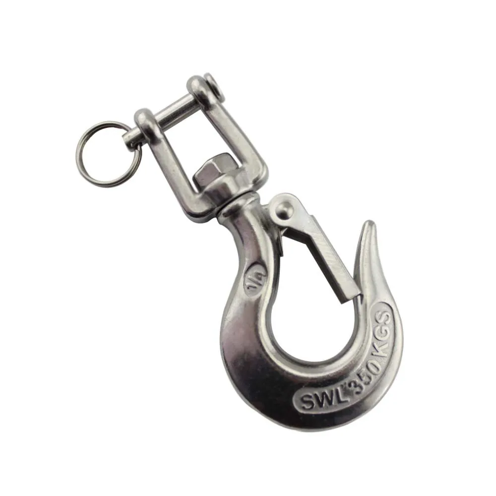 

Heavy duty Grade 304 Snap Hook Marine Jaw Type Swivel Crane Stainless Steel Rigging Heavy cargo hook clasp