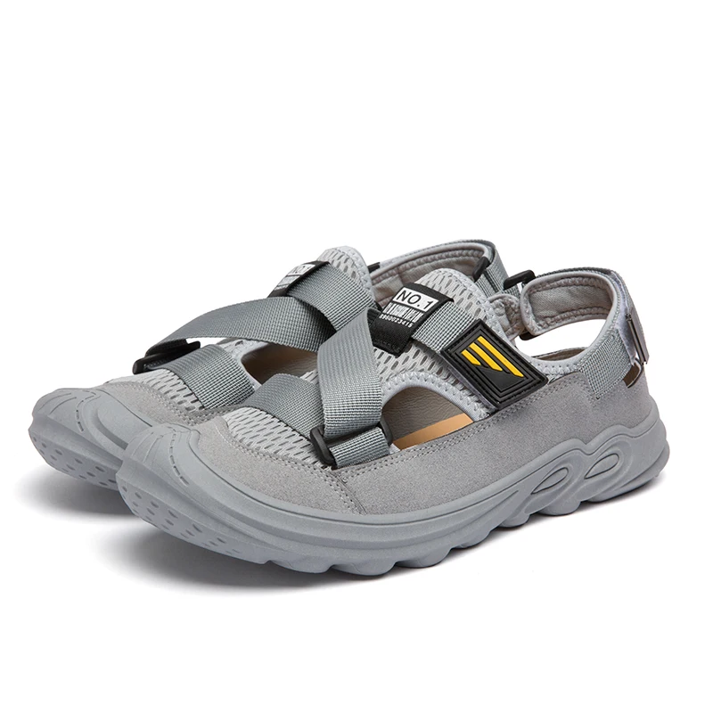 Мужские повседневные босоножки из сетчатой ткани прочные сандалии для воды и