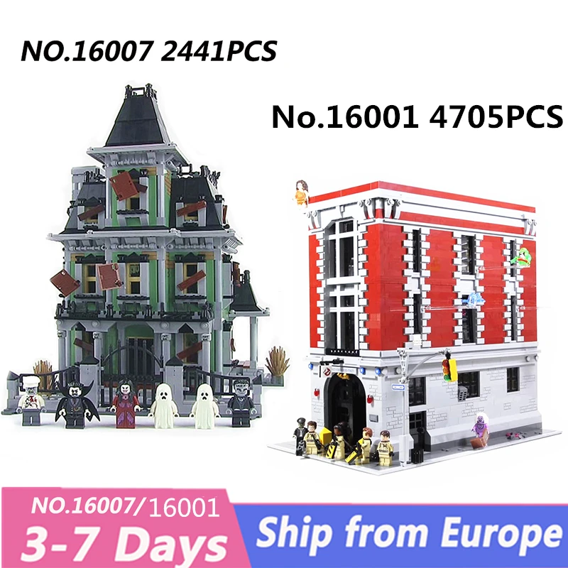 15005 16001 16007 Creator Street City View Expert строительные блоки пожарный дом 10264 10211 75827 10228 кирпич Рождество lele игрушка подарок
