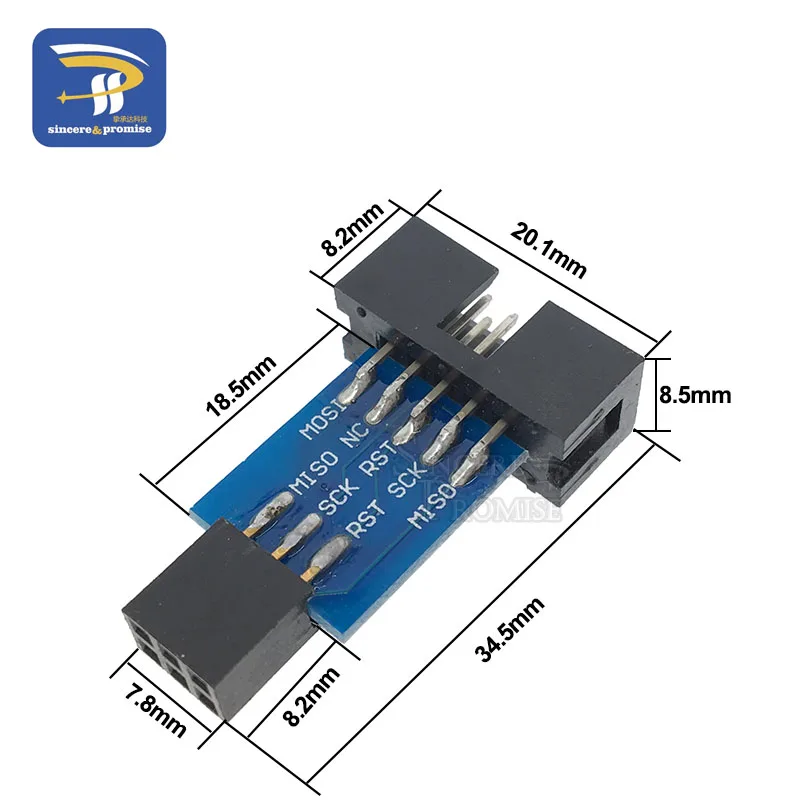LC-01 1 комплект 10Pin до 6 Pin плата адаптера+ USBASP USBISP AVR программист USB ATMEGA8 ATMEGA128 ATtiny/CAN/PWM 10Pin модуль провода DIY