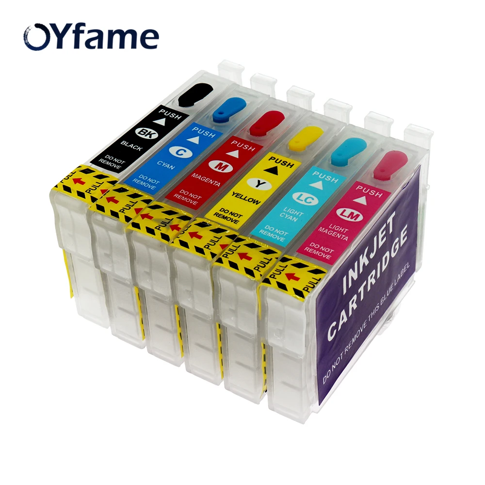 OYfame T0981- T0986 многоразовый чернильный картридж с чипами для принтера Epson Artisan 600 700 800