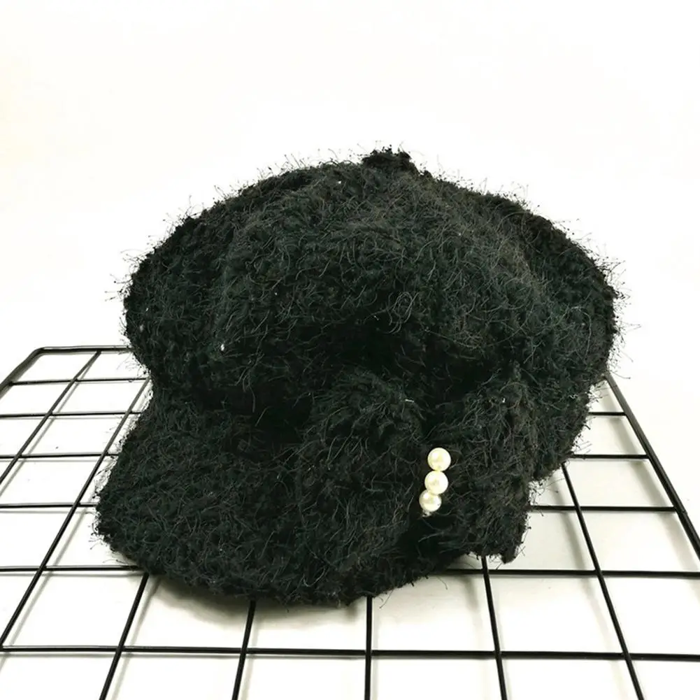 Зимние береты для женщин шерстяные Восьмиугольные женские плоские шапки подарки