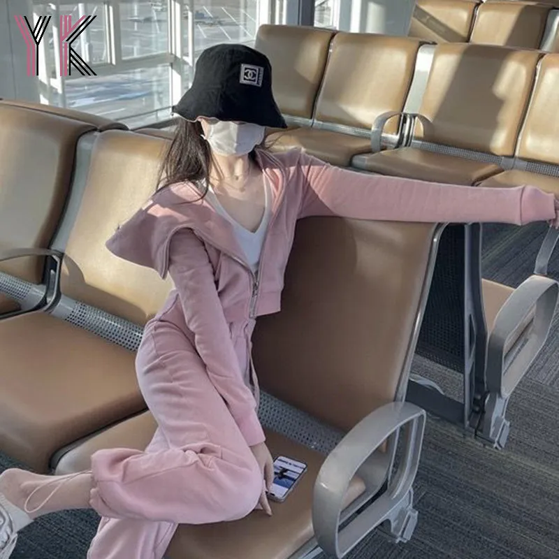 Комплект спортивной одежды из двух предметов Женский асимметричный кардиган с