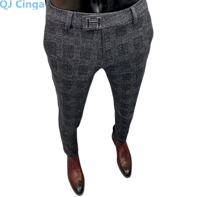 

Green Mens Dress Pants Fashion Brand Trousers Men Navy Blue Khaki Black Pants Male Size 28-36