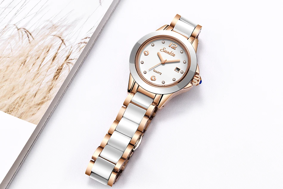 SUNKTA, модные женские часы, розовое золото, женские часы-браслет, Reloj Mujer, новинка, креативные водонепроницаемые кварцевые часы для женщин