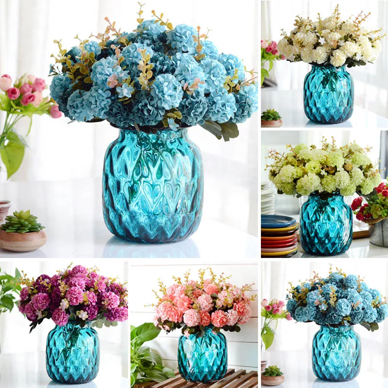 10 головок искусственных цветов свадебная композиция украшение для дома в