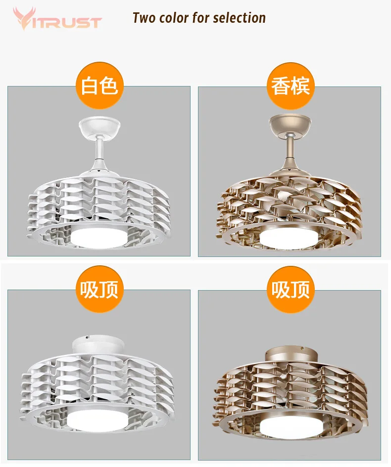 Креативный потолочный вентилятор светильник s бесшумный в помещении Европейском