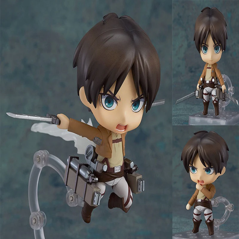 15cm attack on titan figure Levi Mikasa Eren pvc Model Toys &amp 10cm 3d Q version Clay Doll Birthday Gift | Игрушки и хобби