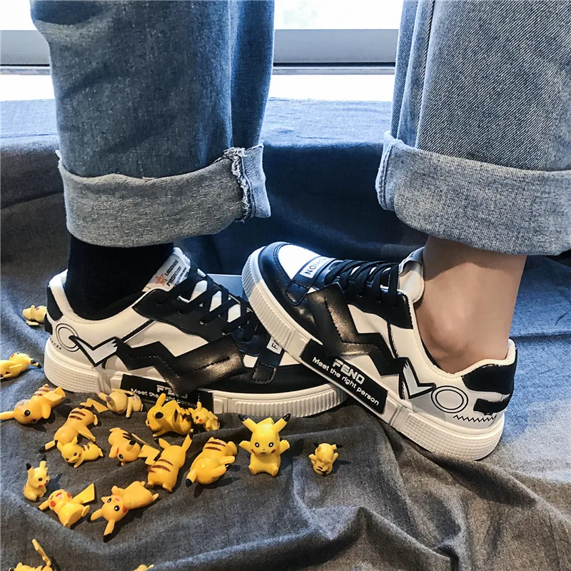 

Men's Anime Shoes Sneakers Autumn Winter PU Leather Classic High Top Men Vulcanized Shoes Casual Men's Boots Male