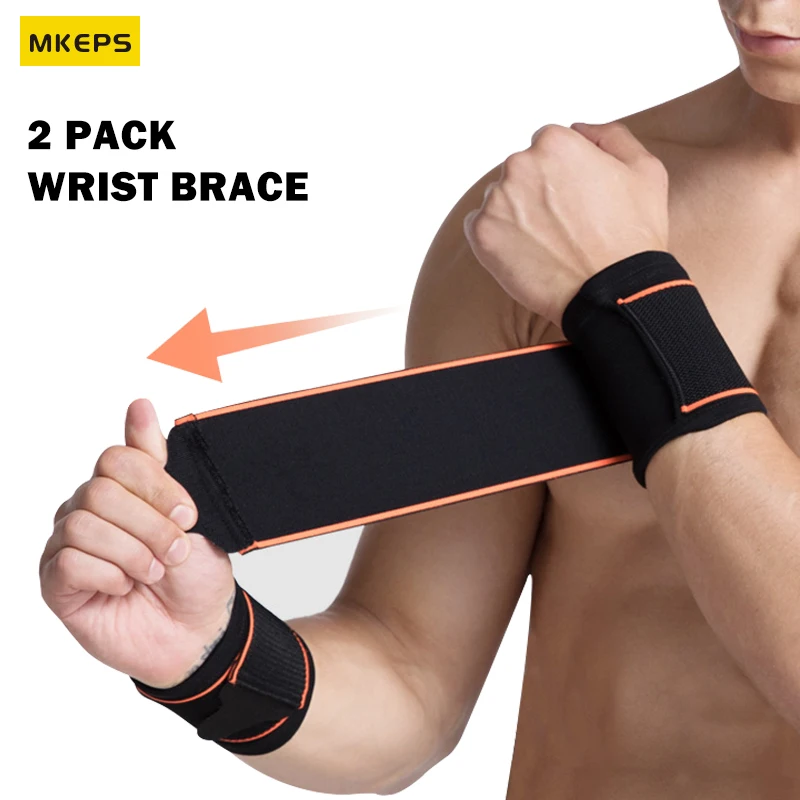 

MKEPS 2 PACK Wrist Brace Compression Strap Wrist Support for Fitness, Weightlifting, Carpal Tunnel Arthritis, Unisex, Adjustable