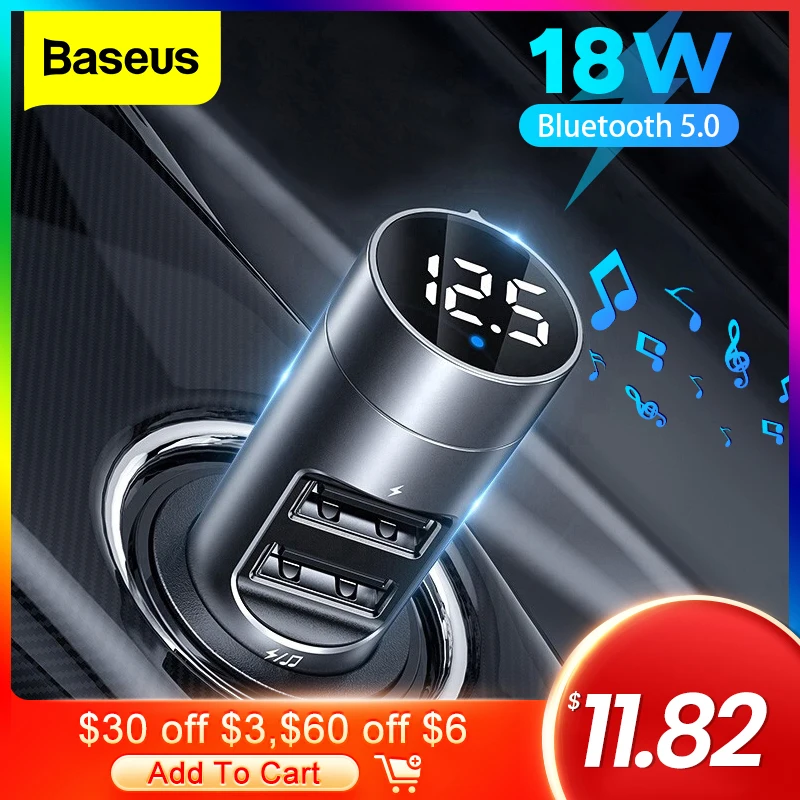 FM трансмиттер Baseus с Bluetooth и mp3 плеером 18 Вт|FM-трансмиттеры| |