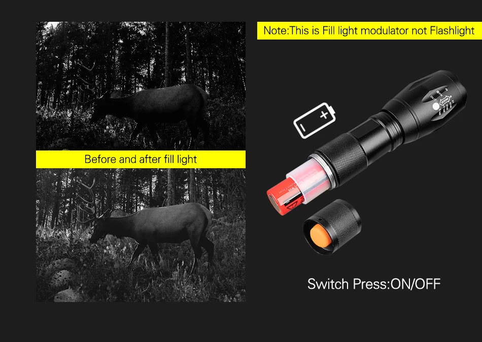 

850nm Night Vision Flashlgith 493ft/150m 3W LED Zoomable Infrared Radiation Lantern Tactical Hunting Torch