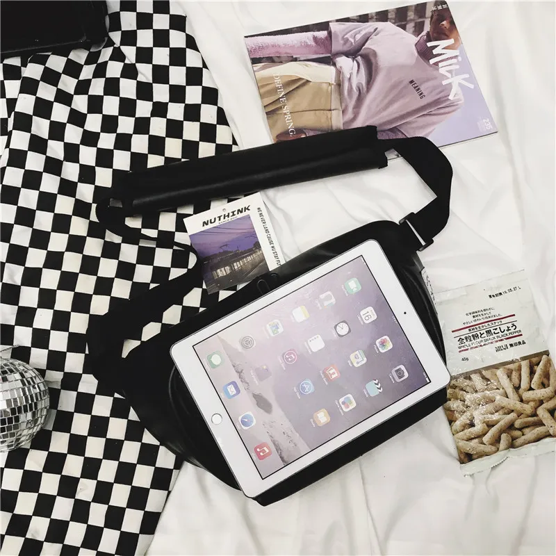 

Fashion Waist Bag Fanny Pack Unisex Belt Bags Crossbody Bag Female Solid Color Banana Pack Large Capacity Street Hip Hop Packs