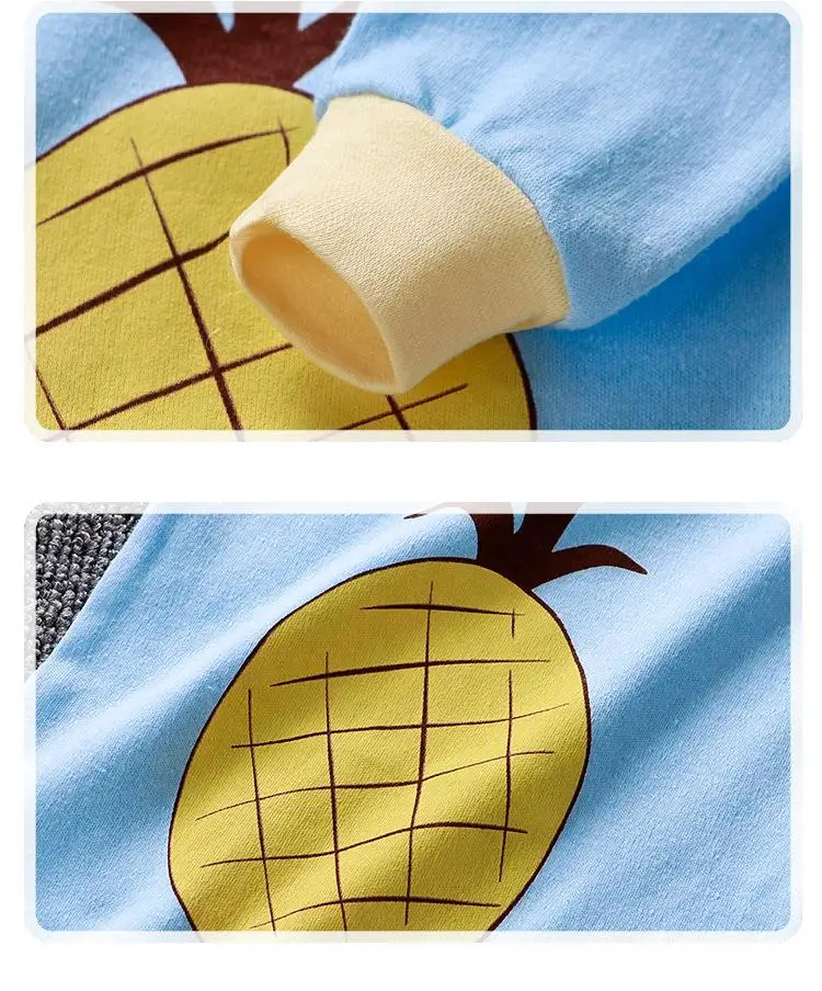 Детский пижамный комплект Весенняя домашняя хлопковая детская пижама с длинными