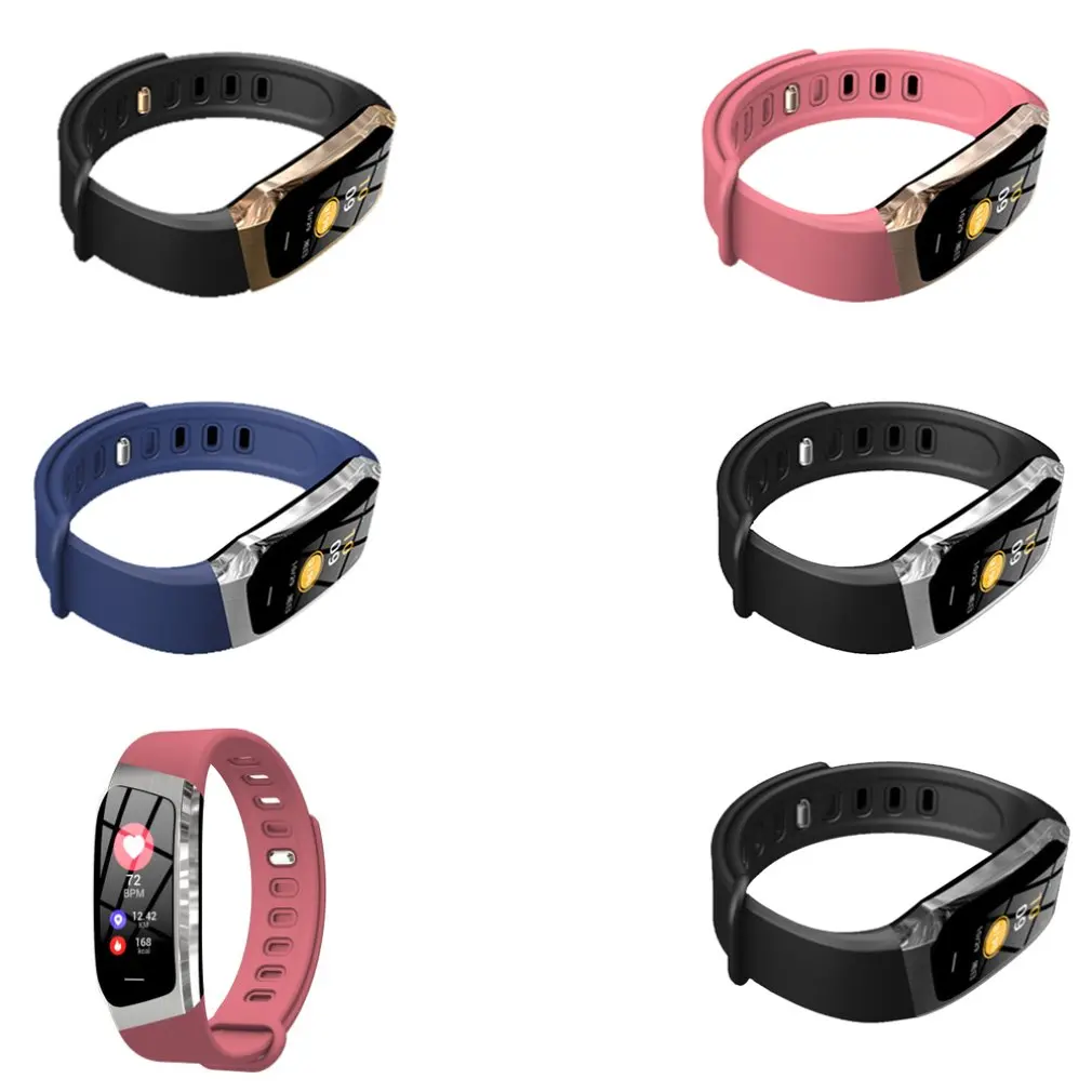 Смарт-браслет E18 с пульсометром фитнес-трекером водонепроницаемые спортивные