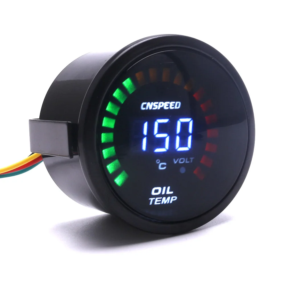 CNSPEED 2 дюйма 52 мм автоматический датчик температуры масла 20-150 Цельсия цифровой светодиодный светильник датчик температуры масла автомобильный измеритель
