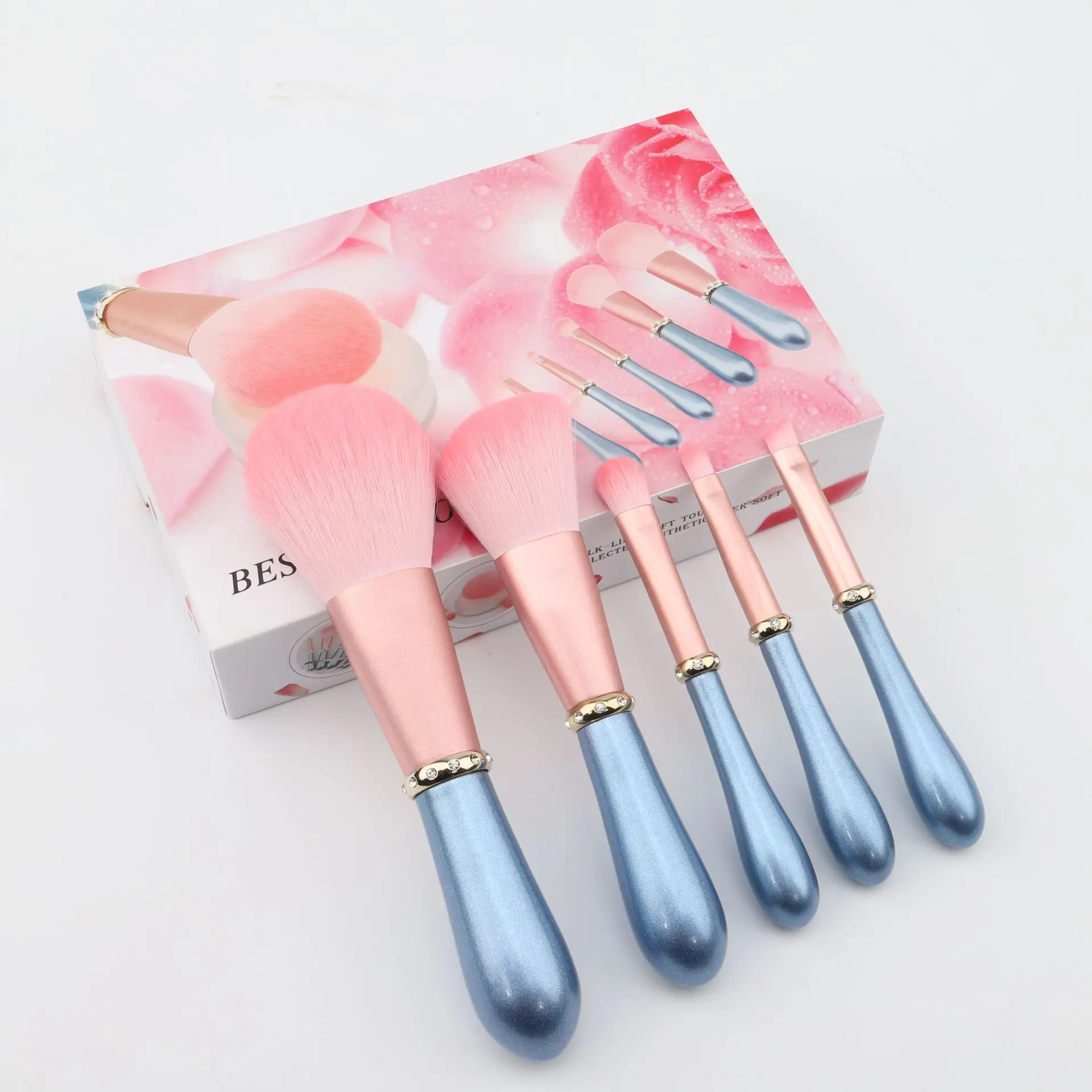 Новые точечные розовые бриллианты 5 кистей для макияжа кисть теней бровей
