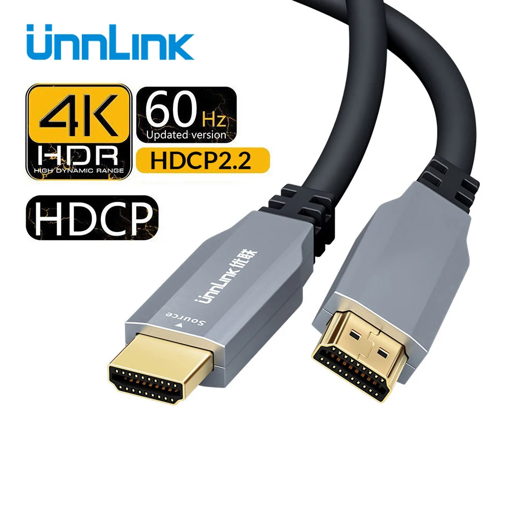 

Unnlink Optical Fiber HDMI-compatible 2.0 Cable HDR 4K 60Hz 3m 5m 10m 15M 20m 30m for Splitter LED TV Laptop PS4 XBOX Projector