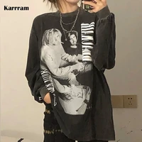 karrram grunge oversized black women hoodies vintage clothes hippie harajuku goth anime white sweatshirts female emo 2021 autumn
