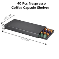 40 pods coffee capsule organizer storage stand practical coffee drawers capsules holder for nespresso coffee capsule shelves